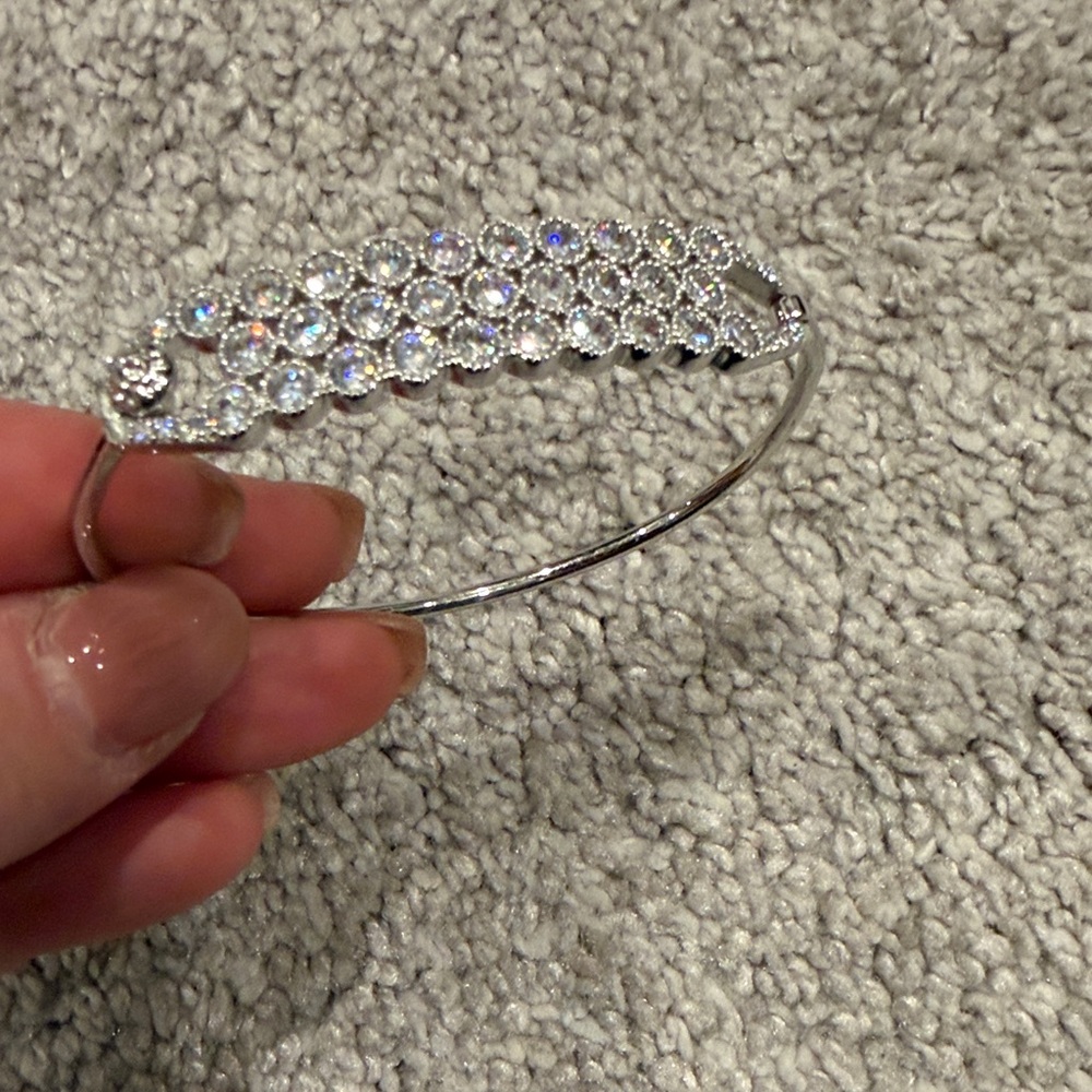 Henri Bendel Elegant Silver Crystal Bracelet